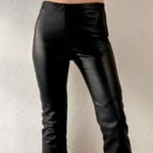 90's 'Danier' Black Leather Pants